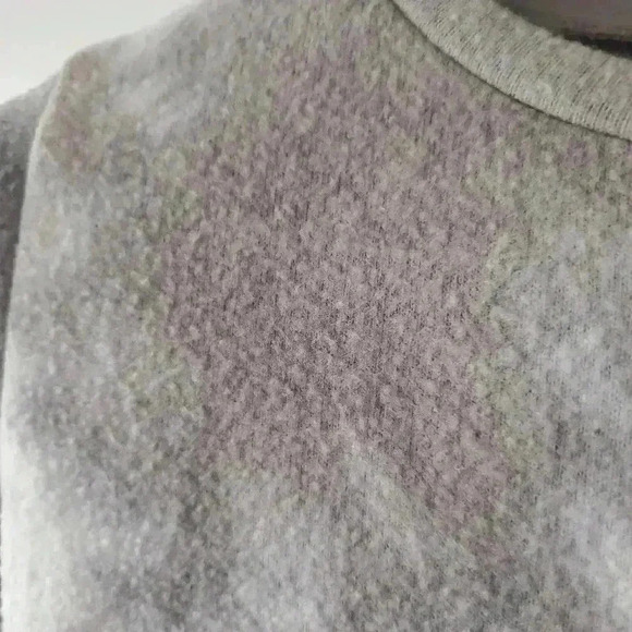 Antistar  super soft cropped grey and yellow tye dye sweater. Size small - Picture 4 of 4